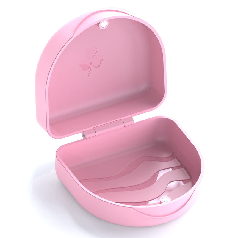 [Australia] - Braces box, braces box, braces box, grinder splint box, for storing braces or dentures, 1 piece orthodontic box (pink). Pink 2 