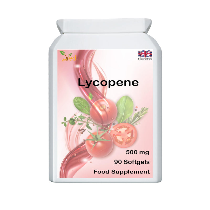 [Australia] - Ved Lycopene Supplement | Super strength, prostate and heart health | Super antioxidant | 500 mg x 90 soft capsules. 