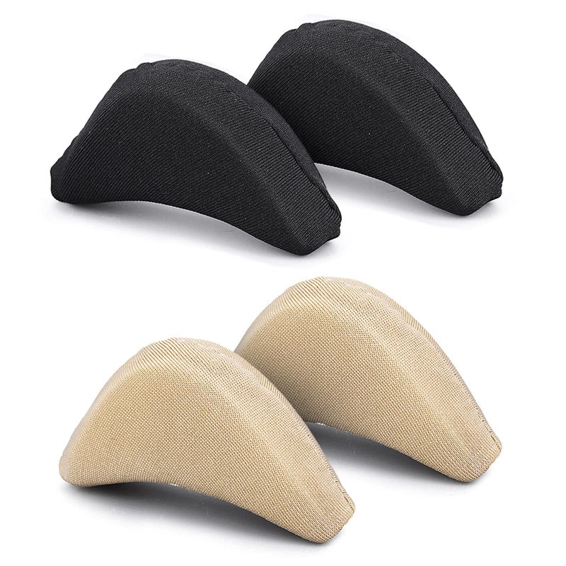 [Australia] - Sibba Toe Filler Inserts Unisex Breathable Soft Large Toe Post Forefoot Pad Shoe Filler for High Heel Foot Pain Relief for Women and Girls (Skin Color and Black) 