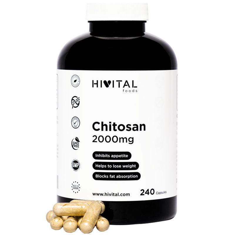 [Australia] - Marine Chitosan 2000 mg. 240 capsules for 2 months treatment. Natural chitosan from crustacean chitin. Natural fiber that blocks fat absorption and reduces appetite 