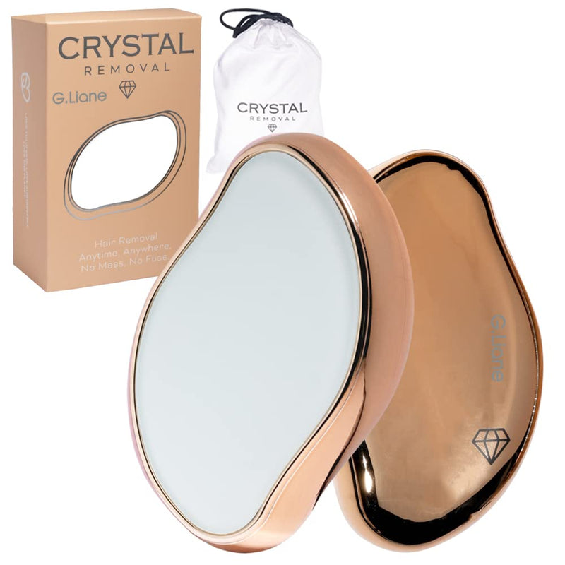 [Australia] - G.Liane Crystal Hair Eraser, Crystal Hair Remover, Nano Glass Hair Remover Stone, Reusable Painless Hair Removal Depilator for Fast Silky Smooth Skin(gold) Gold 