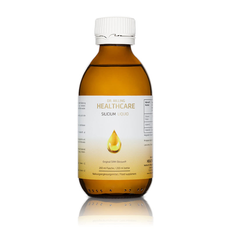 [Australia] - Dr. Rilling Healthcare Silicium Liquid - liquid dietary supplement with highly bioavailable silicon, vitamin K2 & D3, supports bones (D3, K2) & immune system (D3) 