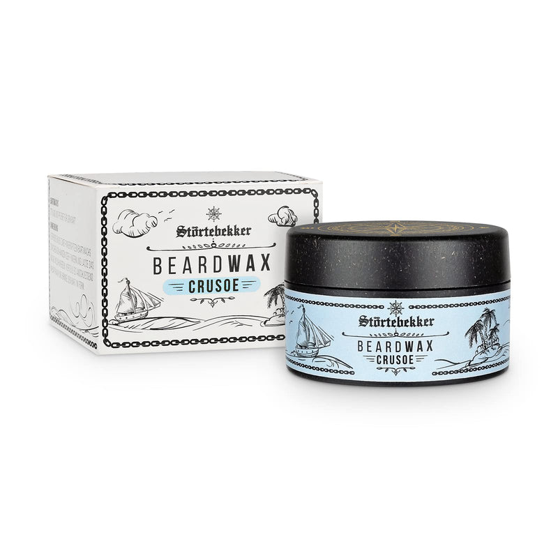 [Australia] - Störtebekker® Premium Beard Wax cares for the beard and shapes it - 50ml jar 100% compostable - men's beard wax with a pleasant scent - beard balm/beard wax - beard care - Made in Germany 