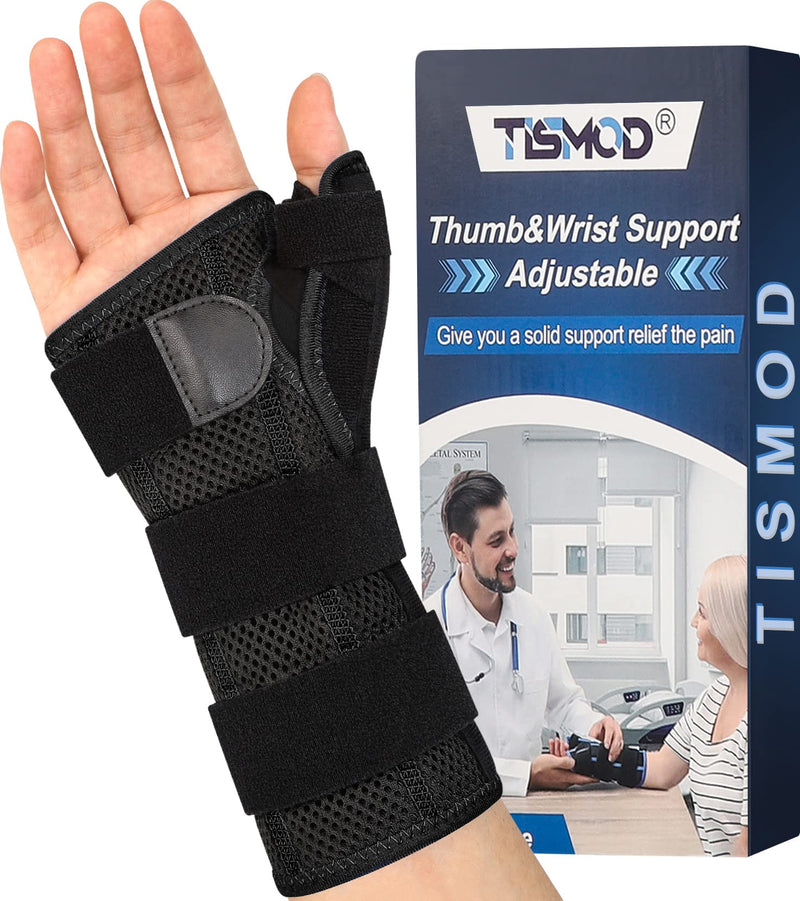 [Australia] - TISMOD wrist bandages, wrist support with thumb splint, left right bandage wrist for tendonitis, carpal tunnel arthritis, sprains, night sleep wrist bandage black right hand 