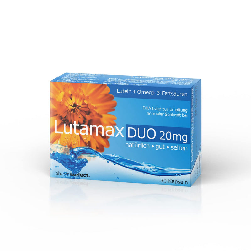 [Australia] - Lutamax DUO capsules | 30 eye capsules for healthy vision | AMD capsules | Eye vitamin tablets for age-related eye problems with 20 mg lutein zeaxanthin and omega-3 | Eye Supplement for Amd 20 mg Lutein Pack 
