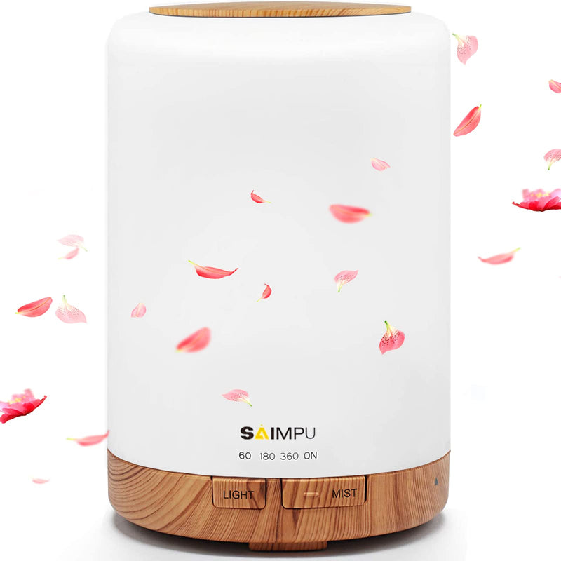 [Australia] - Aroma Diffuser, 300ML Quiet Ultrasonic Humidifier Fragrance Oil Diffuser, Waterless Automatic Shut-Off, with 7 Colors LED, BPA-Free Aromatherapy Fragrances Humidifier for Room, Office, Yoga, Spa, etc. Brown 