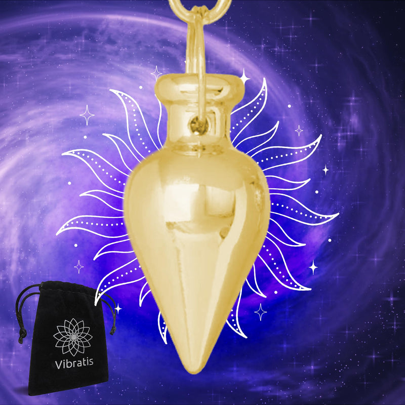 [Australia] - Esoteric Pendulum Golden Drop | Universal metal pendulum (geobiology, medicine, reiki, divination, radionics...) 