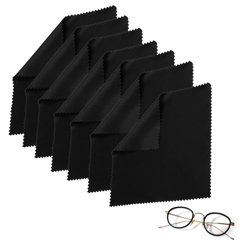 [Australia] - Yoezuo Pack of 7 glasses cleaning cloths, 18 x 15 cm microfiber cloth glasses cleaning cloths microfiber cleaning cloths for glasses, screens, tablets, cell phones, cameras (black) black 