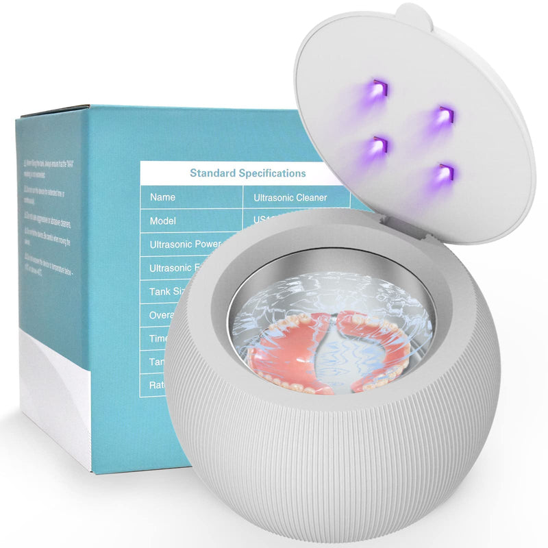 [Australia] - Ultrasonic Cleaner UV Ultrasonic Cleaning Device for Dentures, Aligners, Retainers, Whitening Trays, Night Dental Mouth Guard, Toothbrush Head, Ultrasonic Cleaning Box (200ML) 200ML 
