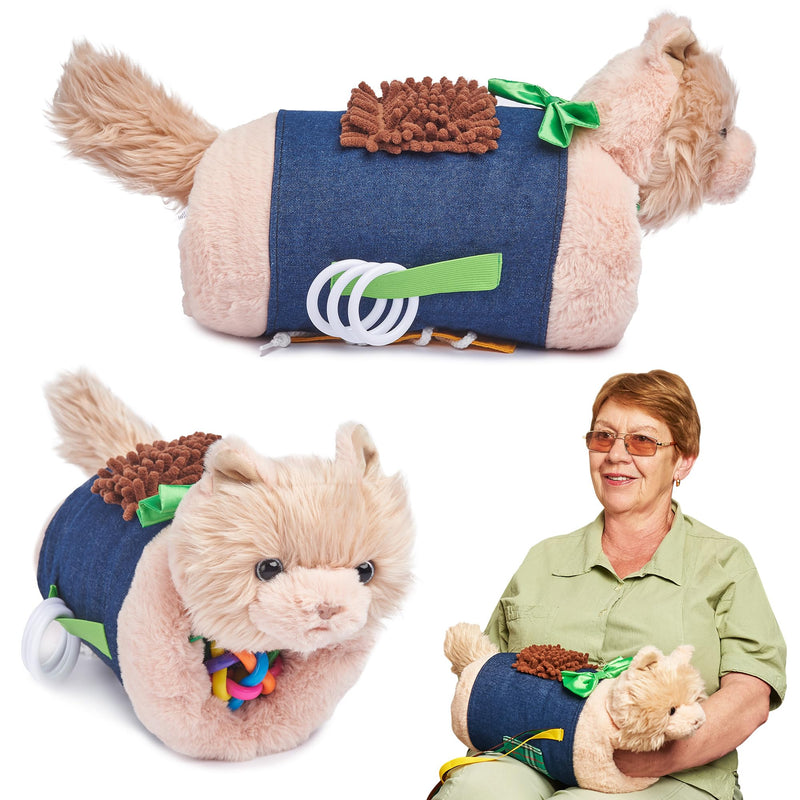 [Australia] - Fidget muff and haptic dementia blanket for adults and seniors with Alzheimer's | Twiddle Muff Toy and Blanket for Patients with Dementia | Nestel pillow and nestel blanket as an activity for people with dementia 