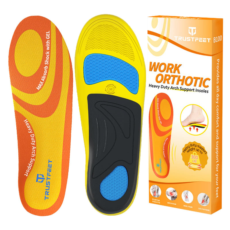 [Australia] - Trustfeet Orthopedic Insoles All-Day Comfort at Work, High Arch Support Insoles for Plantar Fasciitis, Heel Spurs, Flat Feet, Foot Pain, Distributes Foot Pressure-XS 