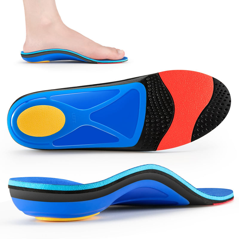 [Australia] - DACAT orthopedic insoles, heel spur insoles, shoe insoles, arched splayfoot for plantar fasciitis, flat feet, work shoes, insoles, sports for men and women, EU (41-42), blue, EU (41-42), 27.0 cm 