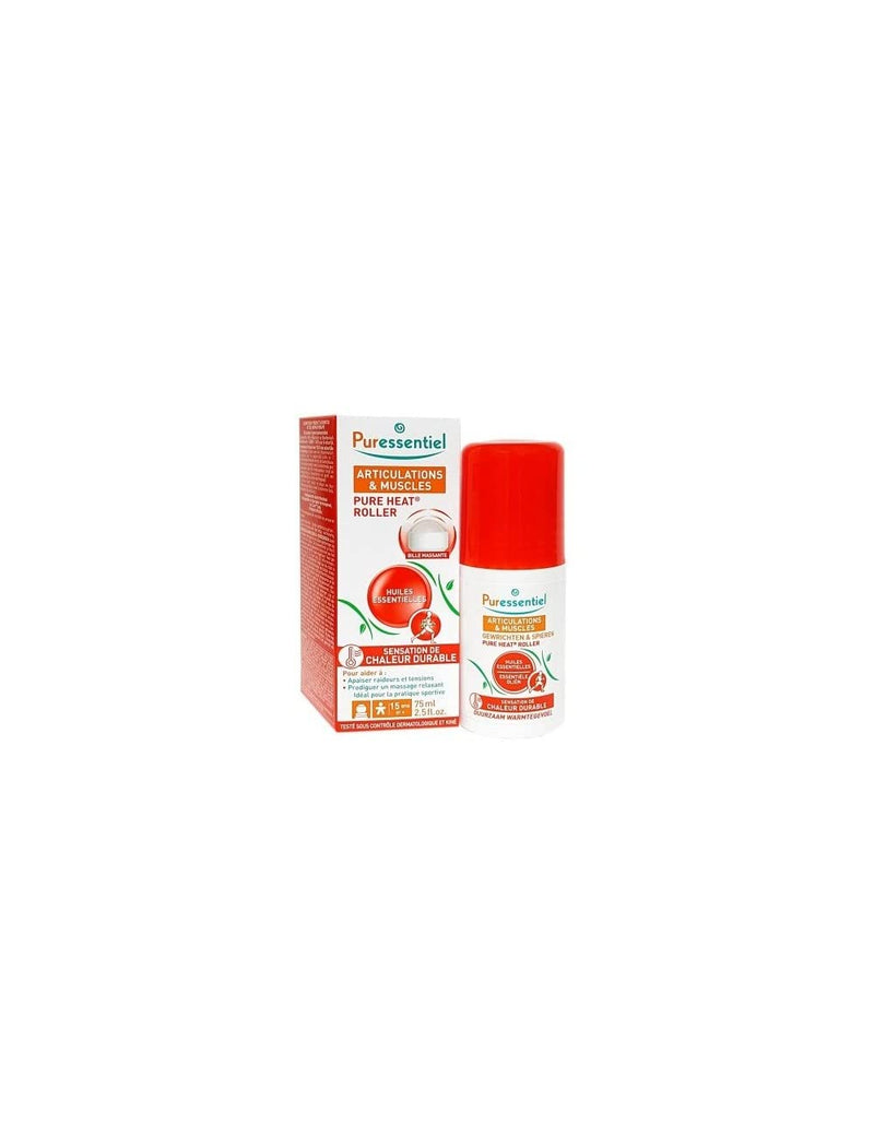 [Australia] - Puressentiel - Pure Heat - Joint & Muscle Roll-on with 14 essential oils - Feeling of sustainable warmth - Relieves stiffness and tension - 75 ml 