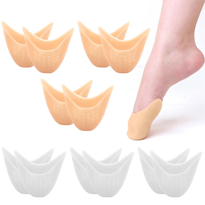 [Australia] - ZYNERY 6 pairs of silicone toe protectors, ballet pointe shoes protectors, gel toe caps, pointe shoes protectors, ballet shoes silicone toe pads, ballet toe pads for ballet shoes 