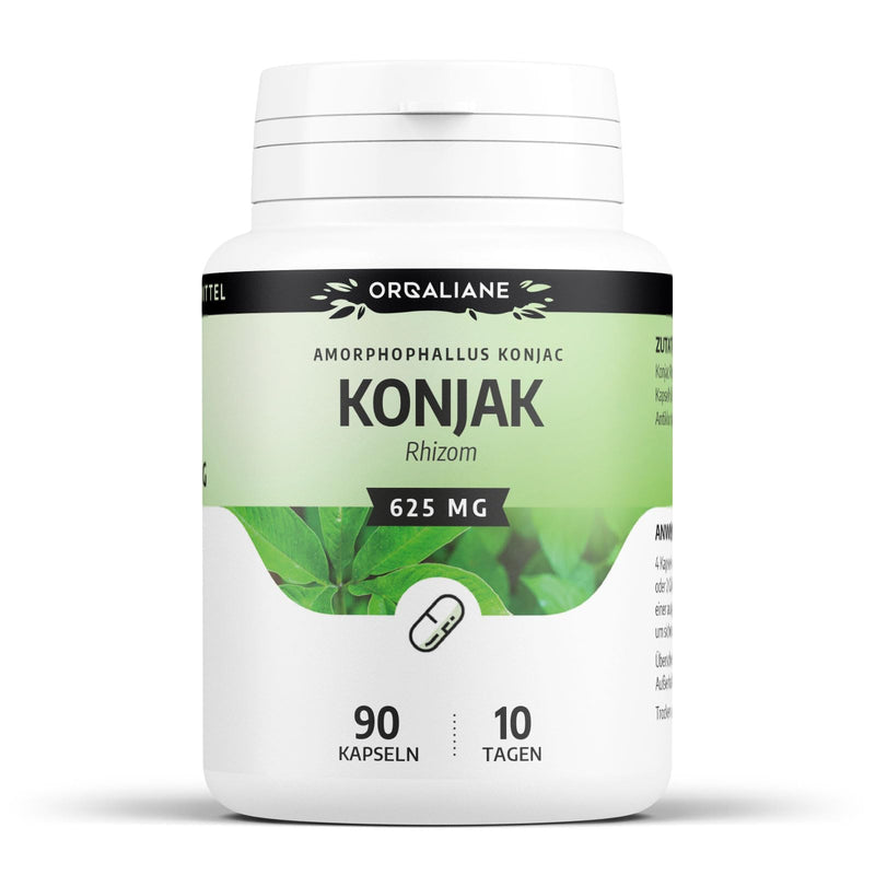 [Australia] - Konjac 625 mg 90 capsules - 4000 mg glucomannan per daily dose - Orgaliane 90 pieces (pack of 1) 
