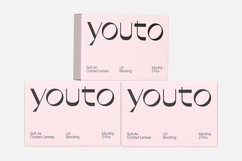 [Australia] - youto monthly soft lenses, pack of 6, spherical contact lenses, UV protection and high wearing comfort, BC 8.5 mm, DIA 14.0 mm -2.50 diopters 