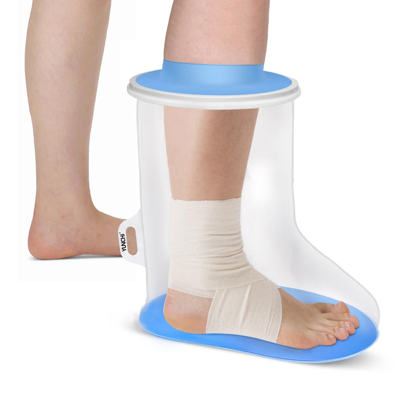[Australia] - YUNCHI Shower Protection Foot Waterproof Non-Slip for Adults for Shower Cast Protection Waterproof Feet Foot for Showering Reusable Bandage Protection Keep Wound Bandages Dry (M-Foot) 