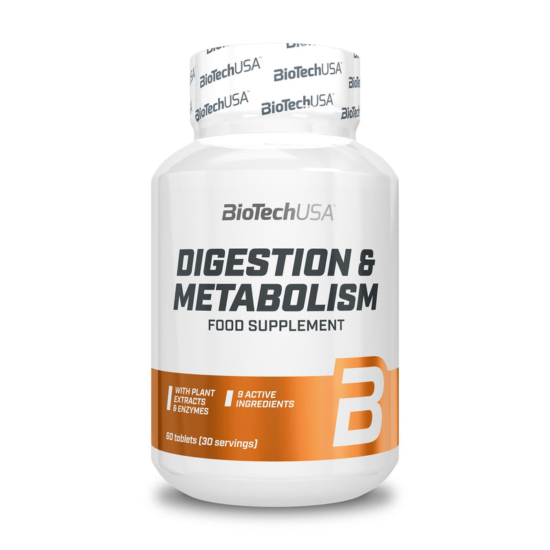 [Australia] - BioTechUSA Digestion & Metabolism, dietary supplement tablets with plant extracts, enzymes, minerals and biotin, 60 tablets 