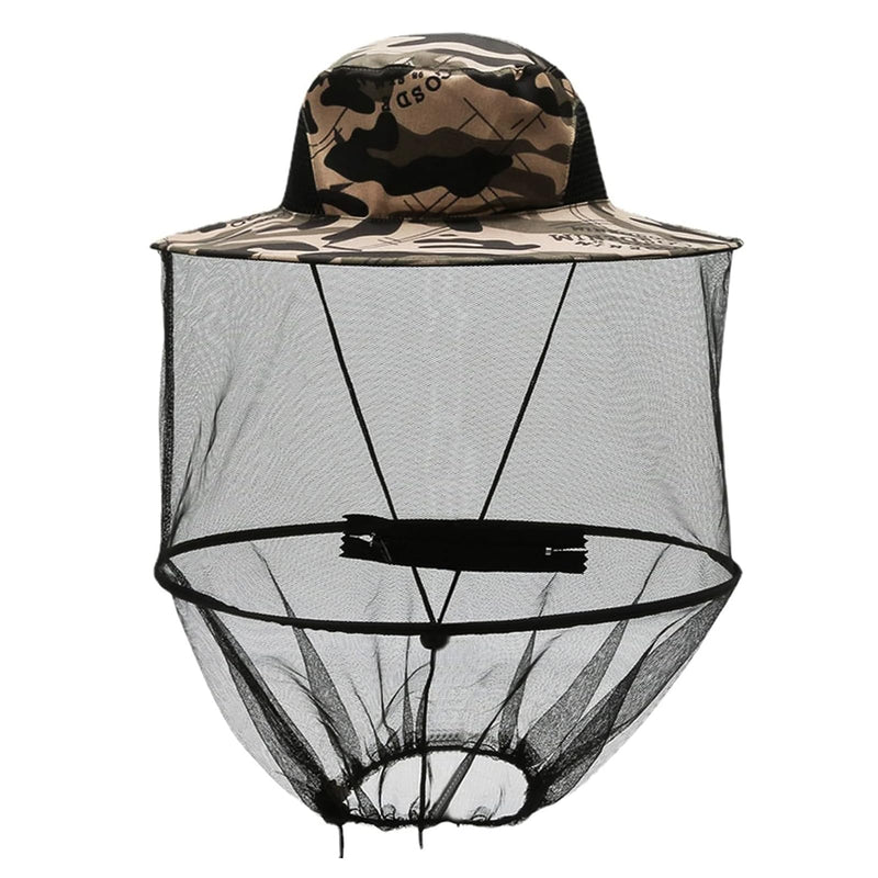 [Australia] - Beekeeper hat, mosquito net hat, bee veil hat, face protection hat, anti-mosquito sun hat, head protection and net hat, invisible mosquito net cap, foldable for outdoor hiking, camping, gardening 
