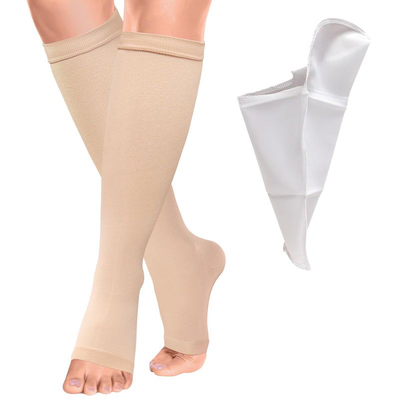 [Australia] - BellaAcht Medical Compression Stockings Women's 23-32 mmHg Compression Socks Graduated Support Support Stockings for Varicose Veins, Edema, Circulation Promotion M Beige 