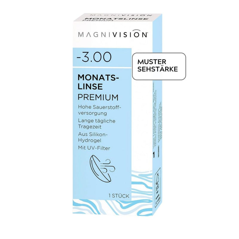 [Australia] - MAGNIVISION monthly lens premium, soft contact lenses for -2.75 diopters, contact lens with silicone hydrogel material and UV filter for long wearing times, without preservatives -2.75 diopters 
