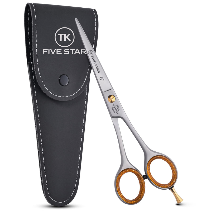 [Australia] - TK FIVE STAR SOLINGEN® Mercury Professional 6 inch extra sharp hairdressing scissors, hair cutting scissors, rust-proof for women, men, hairdressers and children, suitable for strong and fine hair 