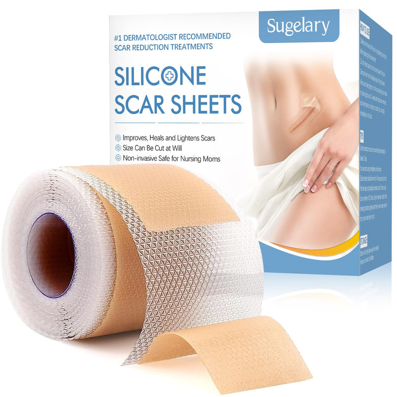 [Australia] - Silicone Scar Plaster, Professional Scar Plaster for C-Section Scars, Surgery, Burns, Keloid, Acne and More, 6-8 Month Supply Silicone Scar Roller (4CMx150CM) 4cmx150cm 