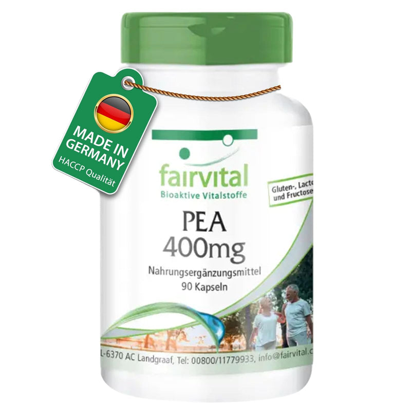 [Australia] - Fairvital | PEA 400mg - 90 capsules - Palmitoylethanolamide - For 3 months - Quality tested and safely dosed - 100% vegan - Made in Germany 