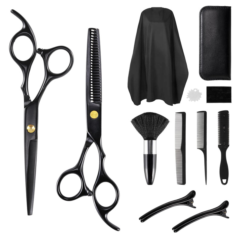 [Australia] - Hairdressing scissors set, 6.7 inch hair cutting scissors, hair scissors, thinning scissors set, professional hair cutting scissors for women, men, children, pets, hairdressing accessories for hair and beard, hairdressing cape, comb 
