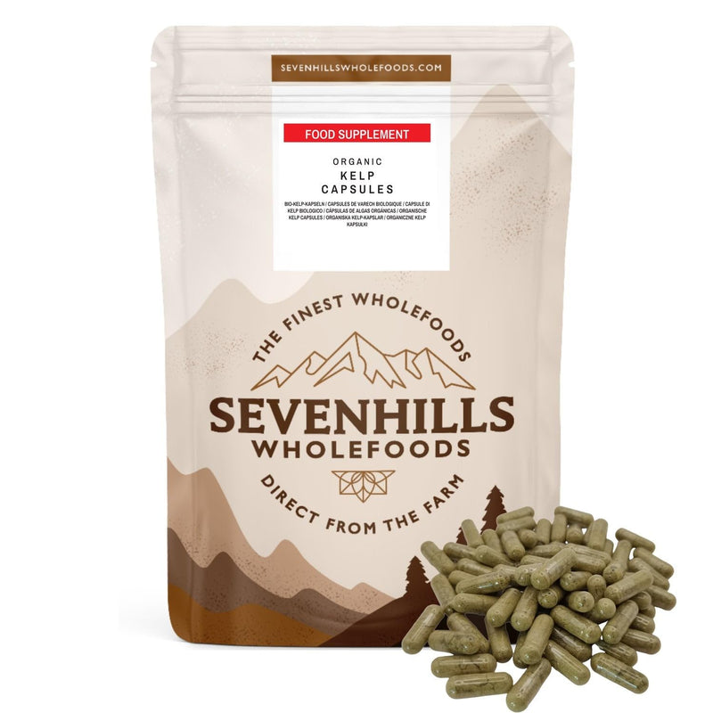 [Australia] - Sevenhills Wholefoods Organic Kelp Seaweed Iodine Capsules, Natural Source of Iodine, Vegan, Hand Harvested in the UK, 120 Capsules 