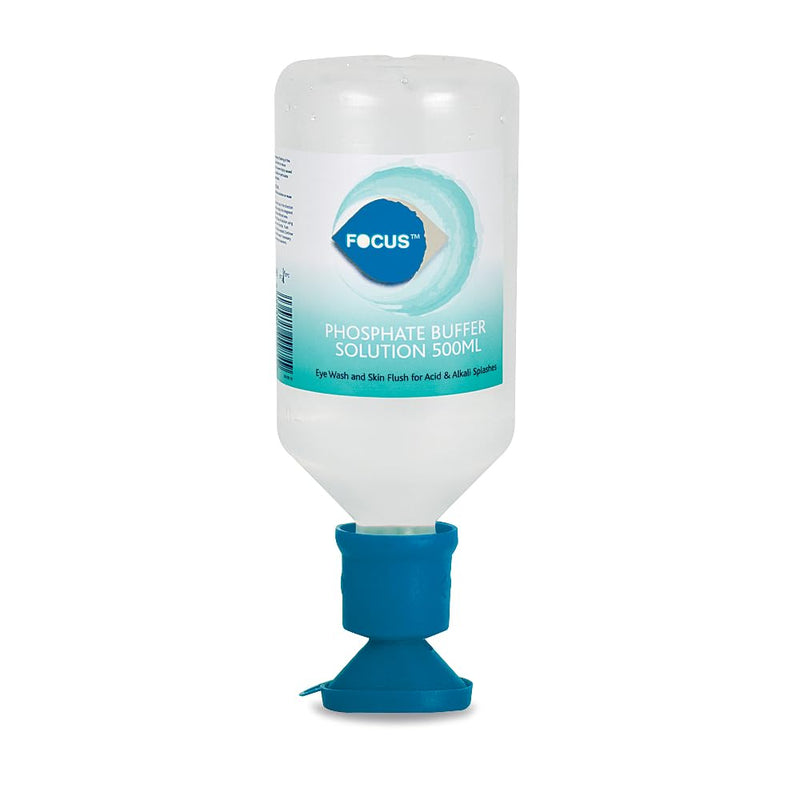 [Australia] - Focus - Buffered phosphate solution 500 ml sterile - Including eye bath cap 