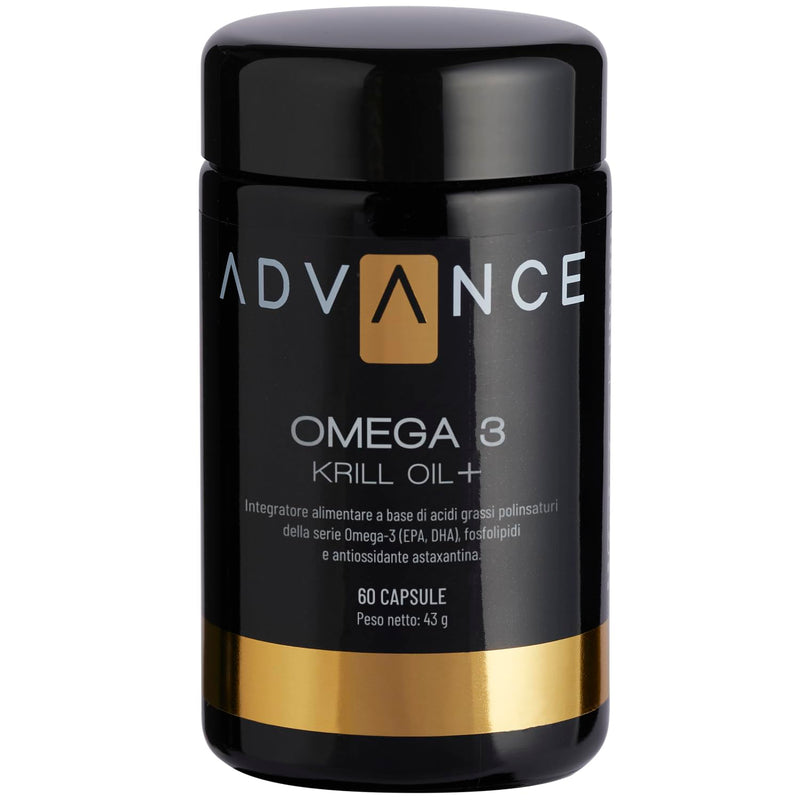 [Australia] - Omega 3 Krill Oil+ dietary supplement with Antarctic krill oil. Rich in omega-3, astaxanthin and benefits for the skin, heart and nervous system. 60 capsules 