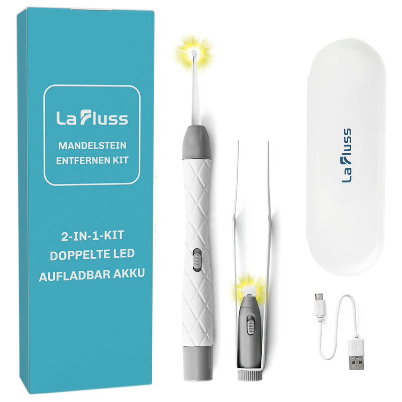 [Australia] - La River Kit Tonsil Stone Remover Tonsil Stones Removal Tonsil Stone With LED Light 