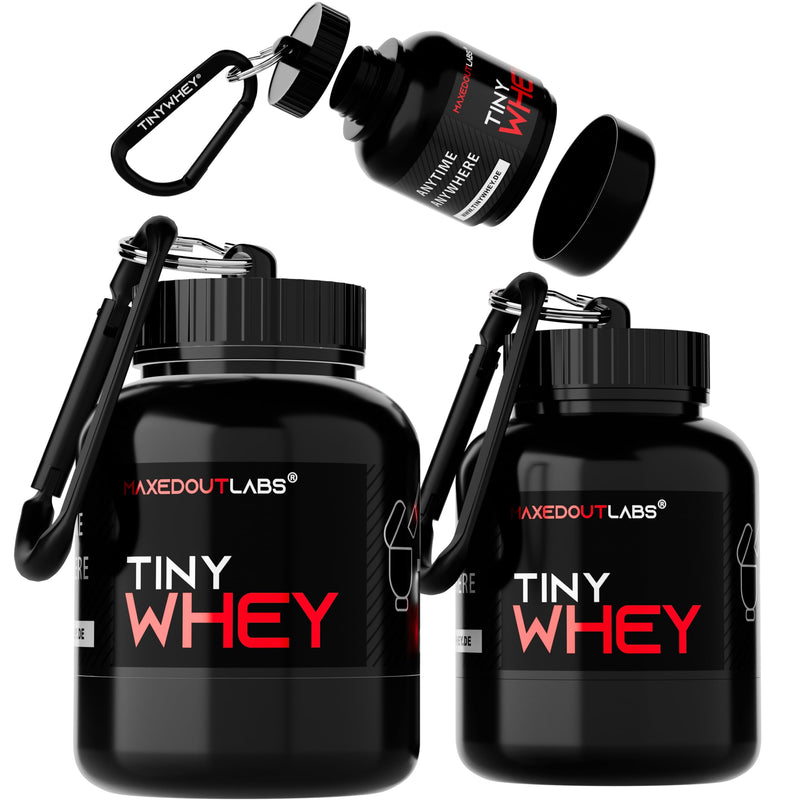 [Australia] - Tinywhey | 2x protein powder scoops | Protein Powder Container | Fitness Gifts Men | Protein Scoop | Protein Keychain | Protein powder storage | Fitness Gadgets | Gym gadgets 