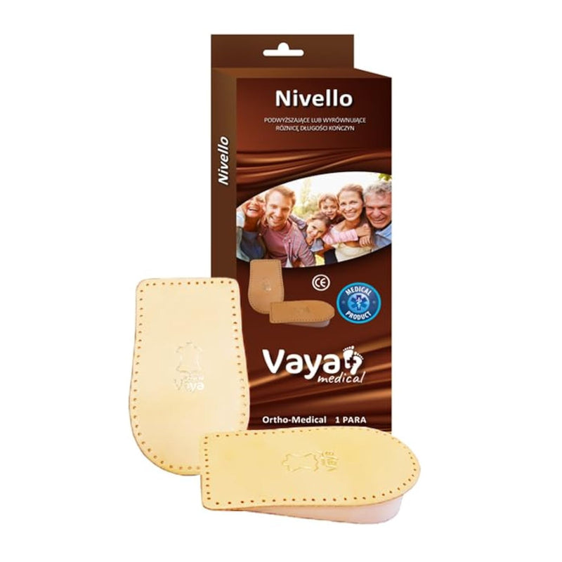 [Australia] - Vaya Medical Nivello Orthopedic Heel Raiser 10 mm Insoles Heel Raiser for Shoes Made of Sheepskin Heel Cushion Orthopedic Wedge Shoe Insoles Insoles 1 Pair Brown 41-43 