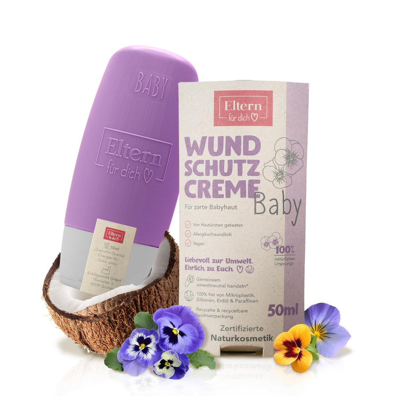 [Australia] - Parents for you Premium Baby Wound Protection Cream 50ml for delicate baby skin | Baby wound protection with valuable organic oils | Allergy friendly & vegan 