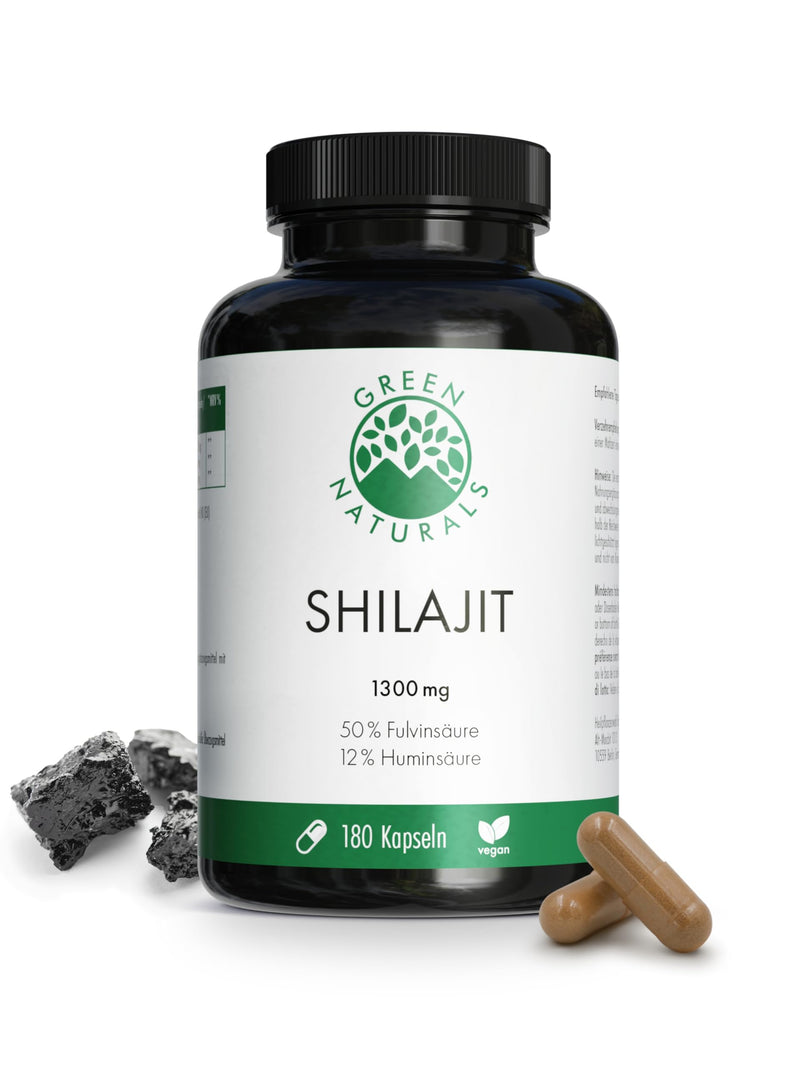 [Australia] - Shilajit Original Himalaya - IMPORTANT: 13,000 mg Shilajit per daily dose (10:1 extract) +50% fulvic acid +12% humic acid - 3 month supply - 180 capsules - 100% vegan & without additives 