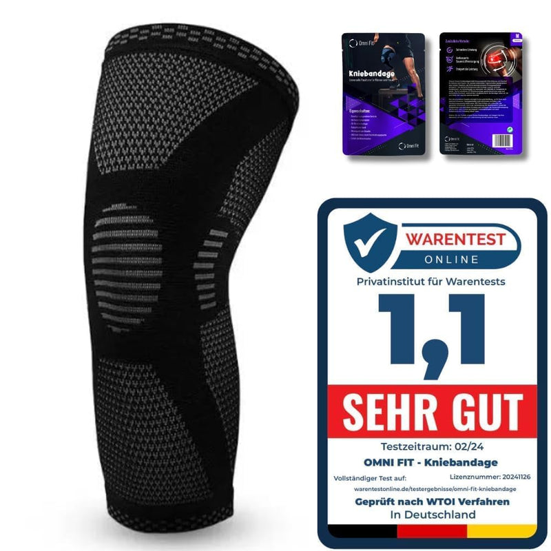 [Australia] - Omni Fit ® The new knee support (1 piece): Your second skin for pain-free movement and unsurpassed comfort! Maximum support without sweating - for a confident, active life. L Grey 