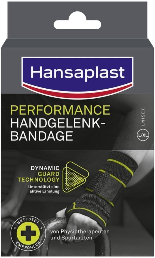 [Australia] - Hansaplast Performance wrist bandage, wrist support stabilizes & relieves the joint, wrist protector for right & left wrist supports active recovery, size L/XL 