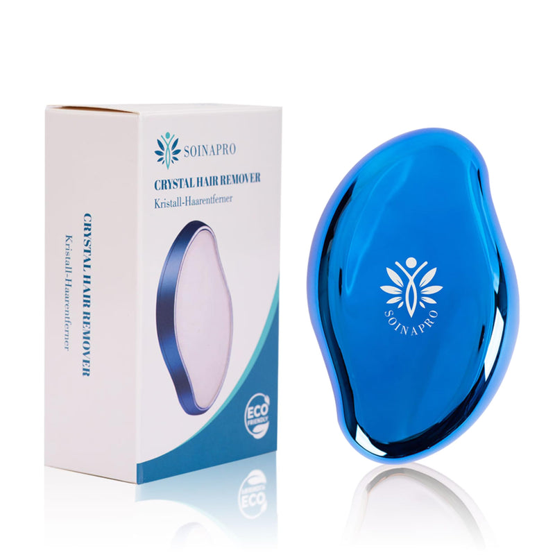 [Australia] - Soinapro Crystal Nano Hair Remover | Premium hair removal for women and men | Efficient hair removal device | Improved Nano Glass Crystal Hair Remover with Gentle Skin Exfoliation - (Blue) Blue 