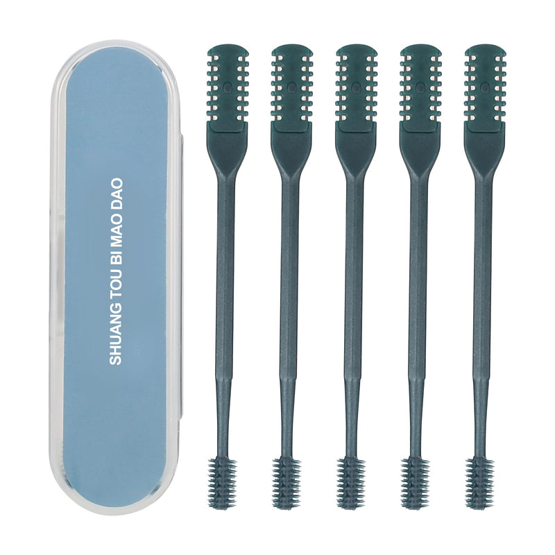 [Australia] - ‎CTDMJ Nose Hair Trimmer Pack of 5 Nose Hair Trimmer Nose Hair Remover Nose Hair Razor for Women Men Double Head Nose Hair Trimmer with Rotating Nose Hair Cleaning Brush No Electricity 