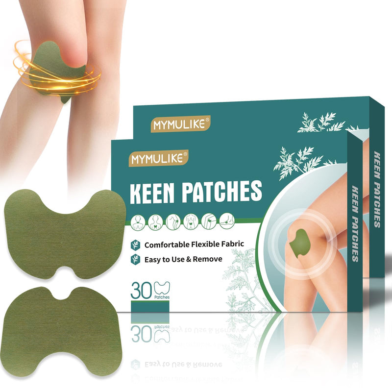 [Australia] - MYMULIKE Knee Pain Relief Plasters, Pack of 60 Pain Relief Patches Knee, Heat Plaster, Wormwood Pain Relief Plaster for Knee, Effective for Knee (60 Pieces) 