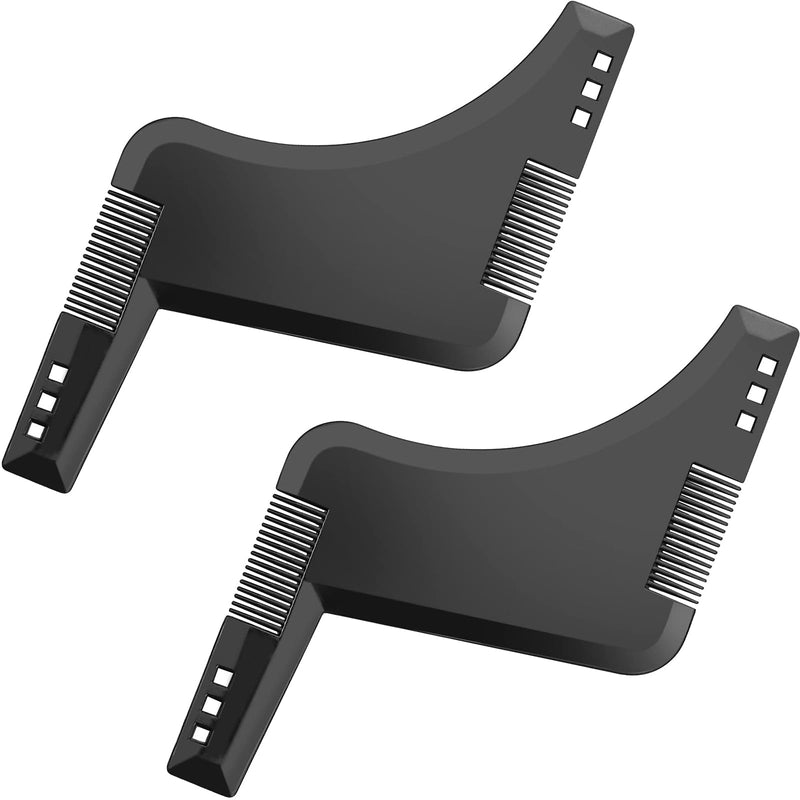 [Australia] - Beard stencil - 2 pieces beard shaper, beard shaving stencil, beard contours, beard stencil, men's beard styler, beard shaper, beard design accessories for perfect beard styling 