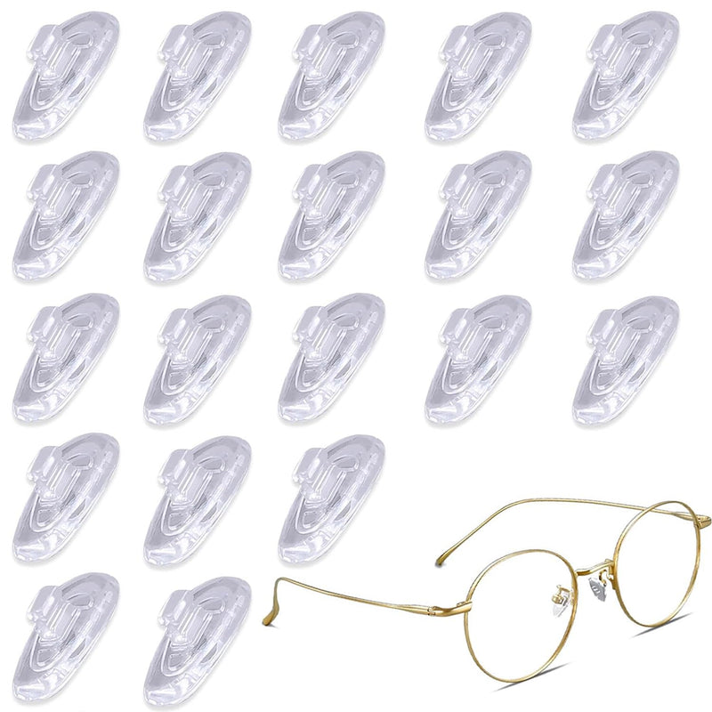 [Australia] - 10 pairs of glasses nose pads, nose pads for inserting, non-slip glasses nose pads, soft silicone, transparent for glasses, sunglasses, non-slip stoppers, glasses nose pad, glasses accessories 