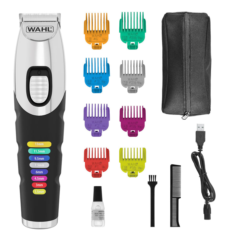 [Australia] - Wahl Color Trim Beard Trimmer, Innovative Color Coded Guide Combs, 240 Minutes Operating Time, USB Charger, Ideal for Gym and Travel, Precision Ground Blades Color Trim - Beard Trimmer 