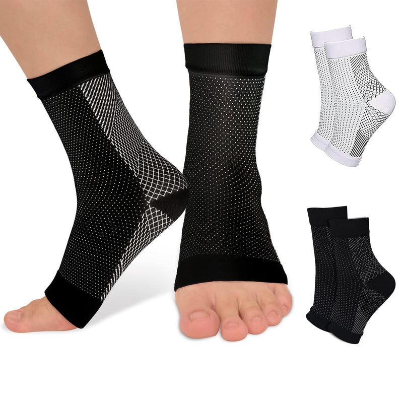 [Australia] - hautllaif 2 pairs of orthopedic compression socks, compression socks for men and women for the night L/XL-2 pairs of nylon 