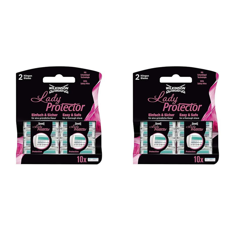 [Australia] - Wilkinson Sword Lady Protector Razor Blades for Women's Razors, Pack of 10 (Pack of 2) 10 Pieces (Pack of 2) 