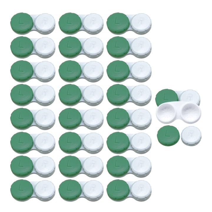 [Australia] - EUPSIIU 25 pieces contact lens case, travel contact lenses set, glasses case, portable, protective case for contact lenses and integrated mirror, contact lenses, for home and travel, on the go (25 pieces), 25 pieces. 