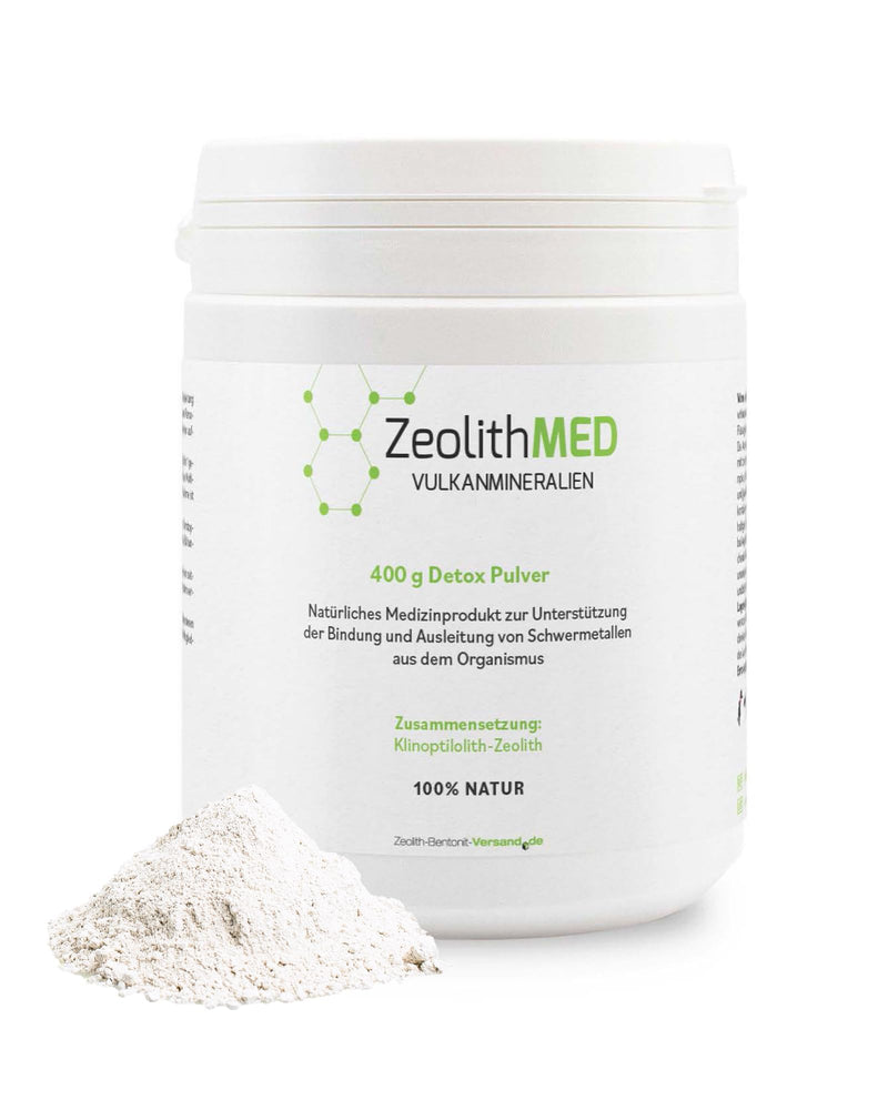 [Australia] - Zeolite MED detox powder 400g, medical product, pharmacy quality, comparison winner, intestinal cleansing, detoxification of heavy metals, detoxification treatment, volcanic minerals, healing clay 400g (pack of 1) 