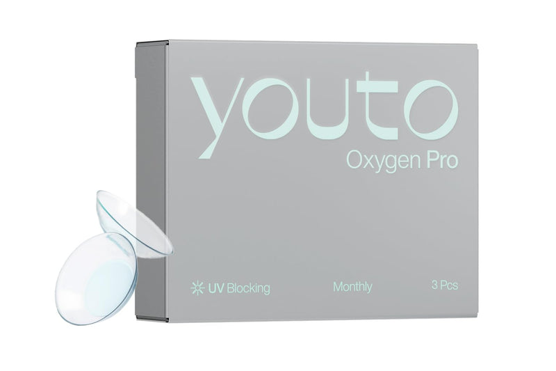 [Australia] - youto Oxygen Pro monthly lenses soft, 3 pieces, BC 8.7 mm, DIA 14.0 mm, contact lenses soft, silicone hydrogel for a high, with UV protection and consistently high moisture content -10.0 diopters 